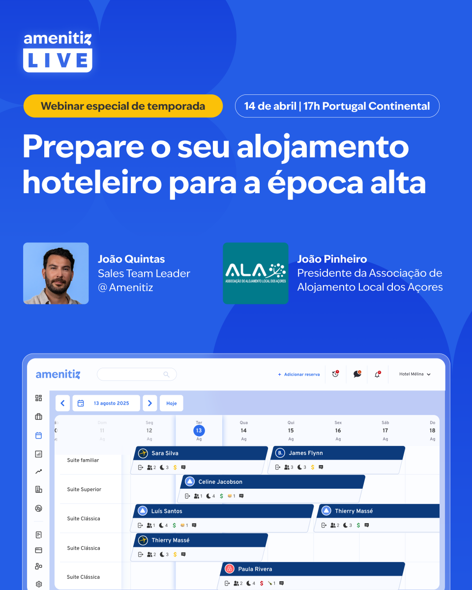 Webinar Amenitiz . Prepare o seu Alojamento para a época alta