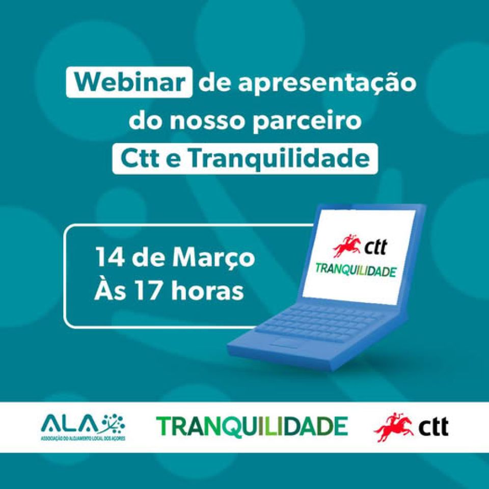 Webinar com o nosso Parceiro CTT TRaquilidade