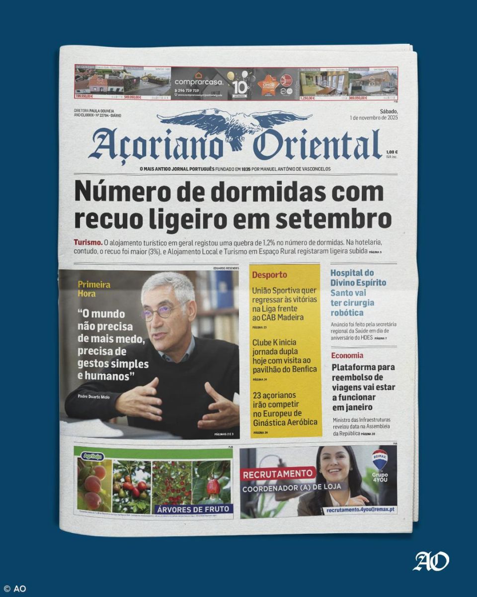 Número de dormidas com recuo ligeiro em setembro